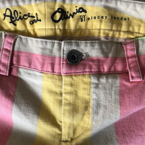 Alice + Olivia by Stacey Bendet Striped Jeans - Size 4 - Picture 9 of 12
